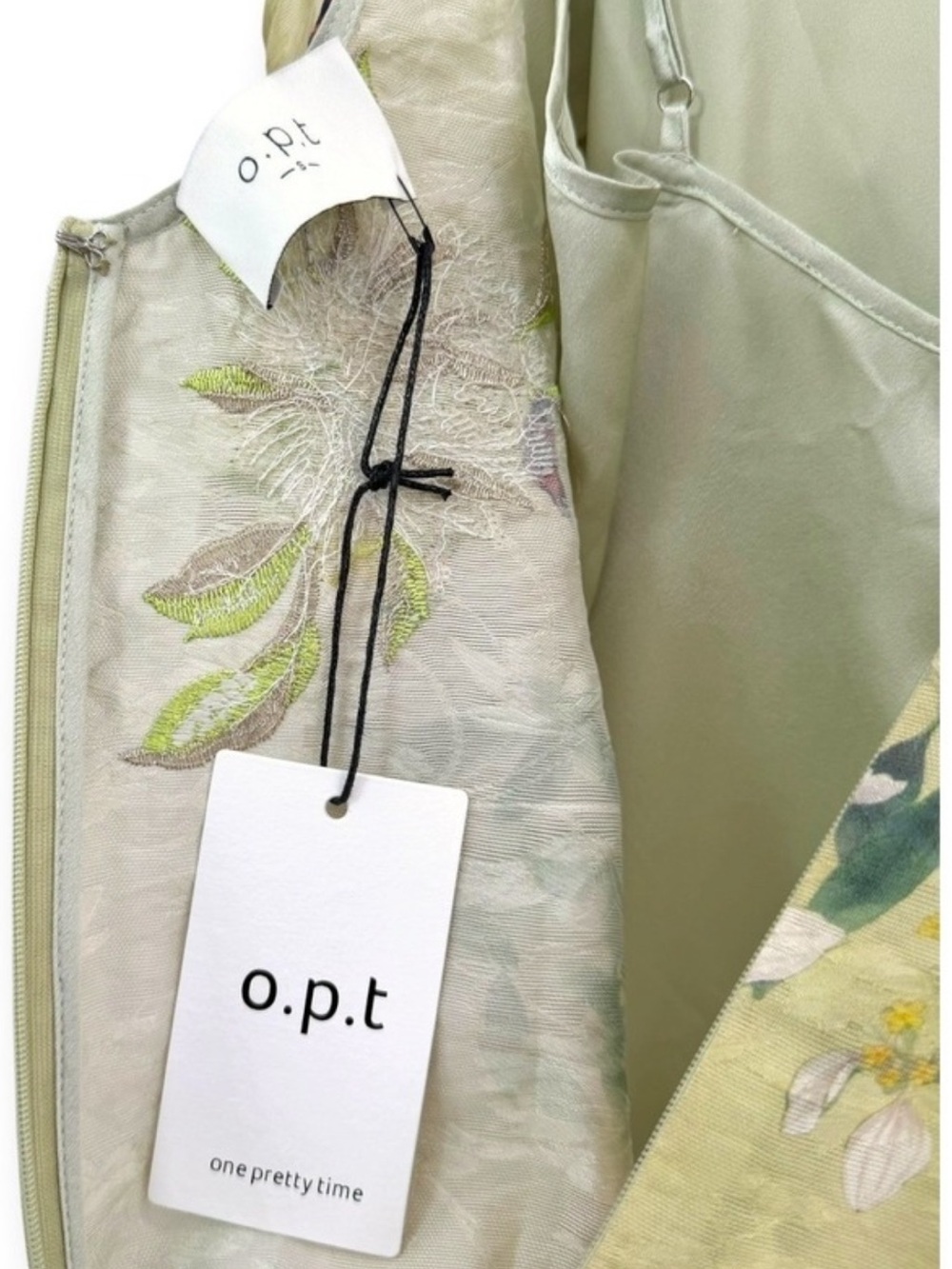 O.P.T. Naia Green Maxi Dress NWT Size Small Viscose Few Moda - Picture 8 of 8